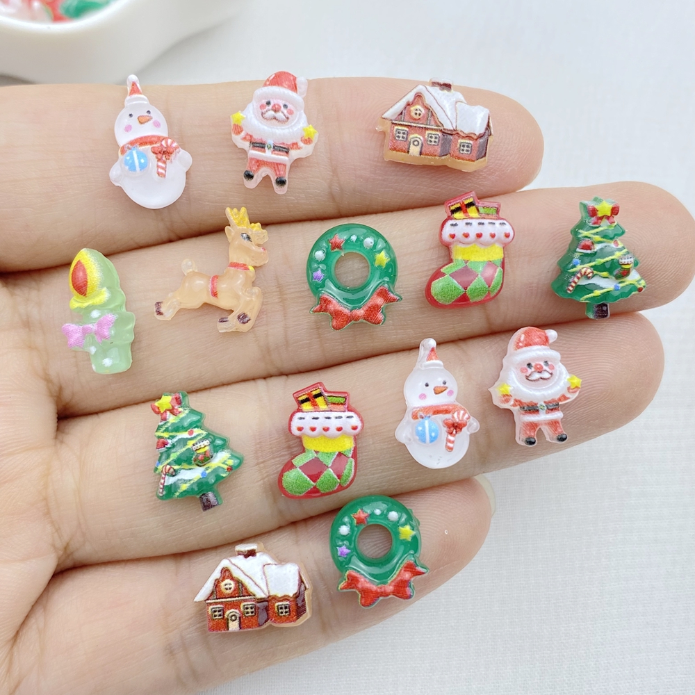 Resin Art Templates Free - 50 cute Cartoon Christmas tree, snowman,