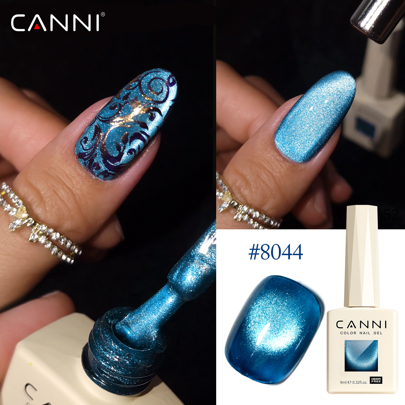 Uv Lamp Nail Resin - 8pcs/kit 9ML CANNI Cat Eye Gel