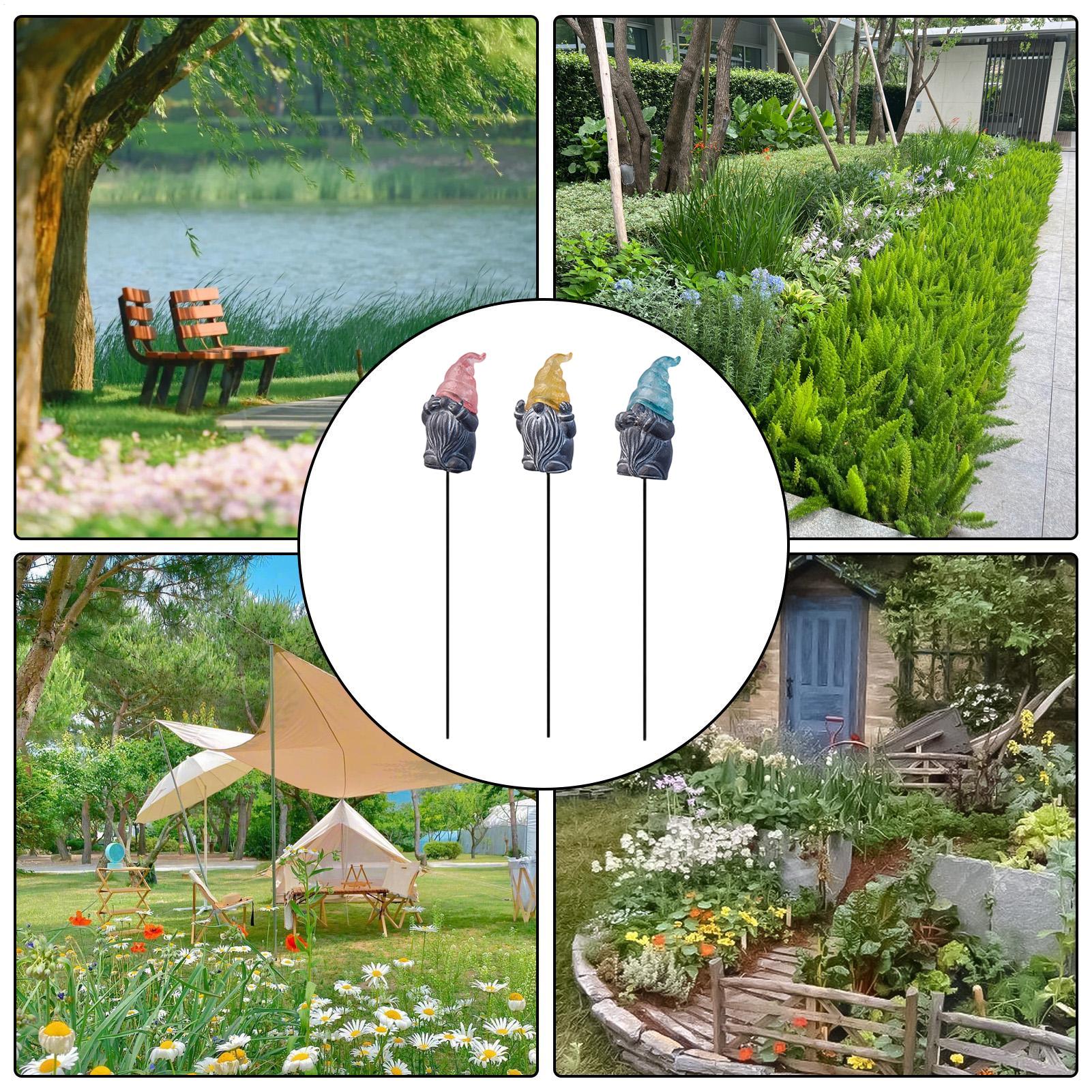 Decorative Yard Stakes 3-Piece - Resin Art With Flowers のレビューと価格