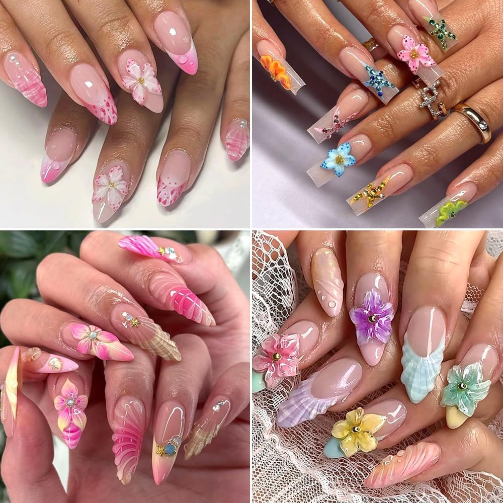 3D Flowers Nail Mold DIY Silic - Resin Art Templates Free のレビューと価格
