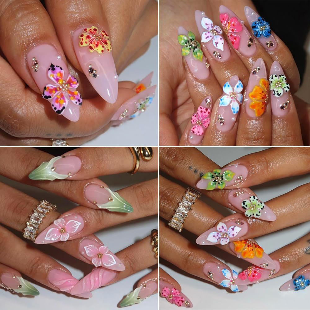 3D Flowers Nail Mold DIY Silic - Resin Art Templates Free のレビューと価格