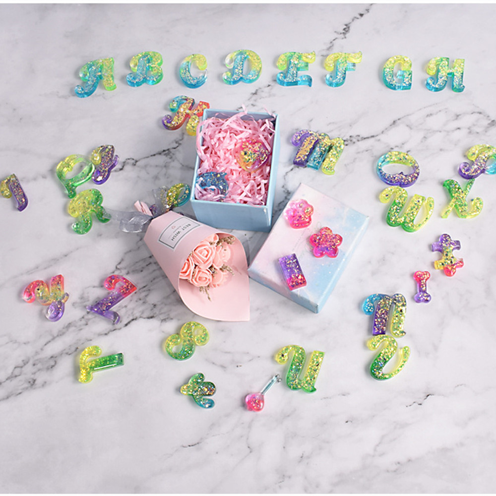 Alphabet Epoxy Resin Silicone  - Resin Art Letters のレビューと価格