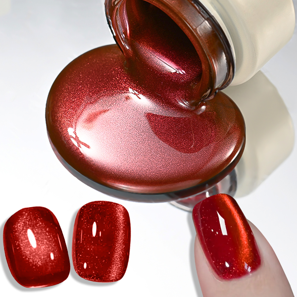 8ml Ruby Red Cat Eye Gel Nail  - Resin Color Paste のレビューと価格