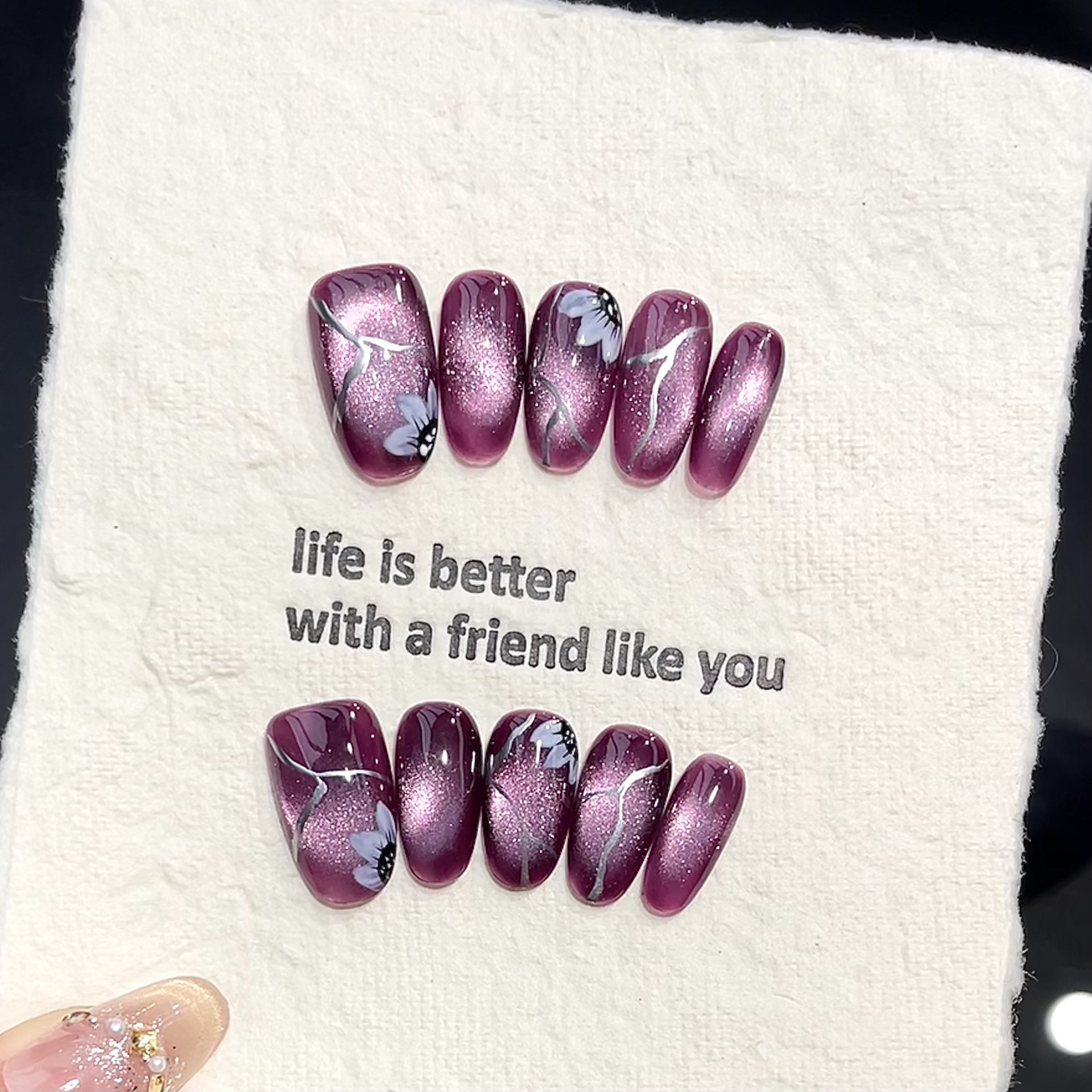 10pcs Handmade Pressed Oval Na - Resin Art With Flowers のレビューと価格