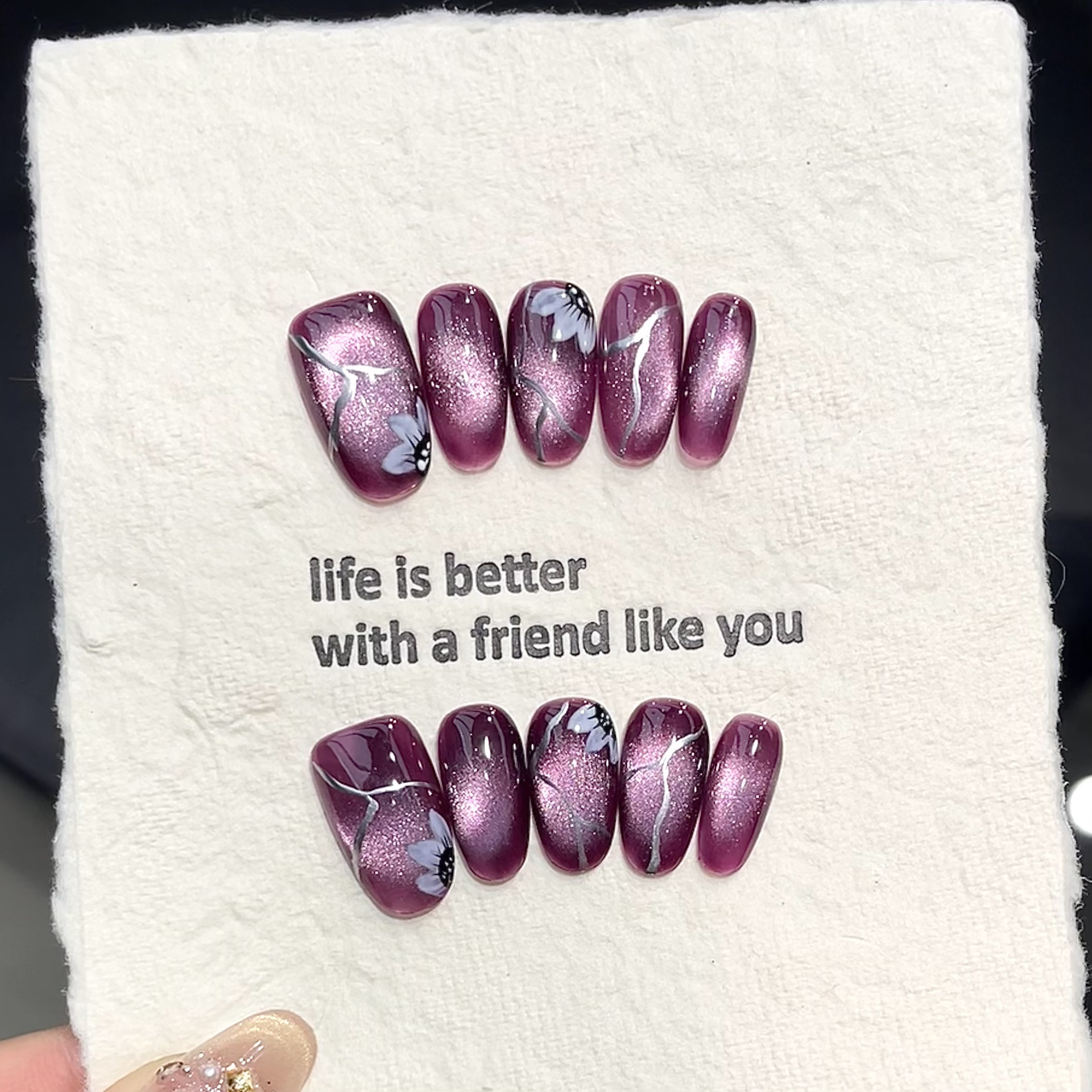 10pcs Handmade Pressed Oval Na - Resin Art With Flowers のレビューと価格