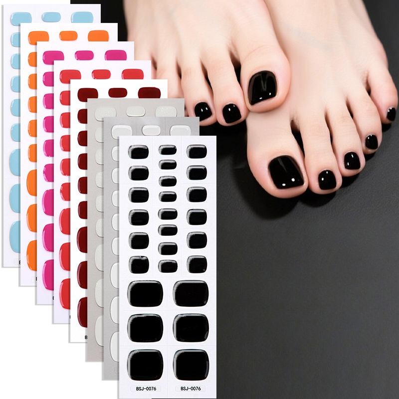 Pure Color Toe Gel Nail Sticke - Uv Lamp Nail Resin のレビューと価格