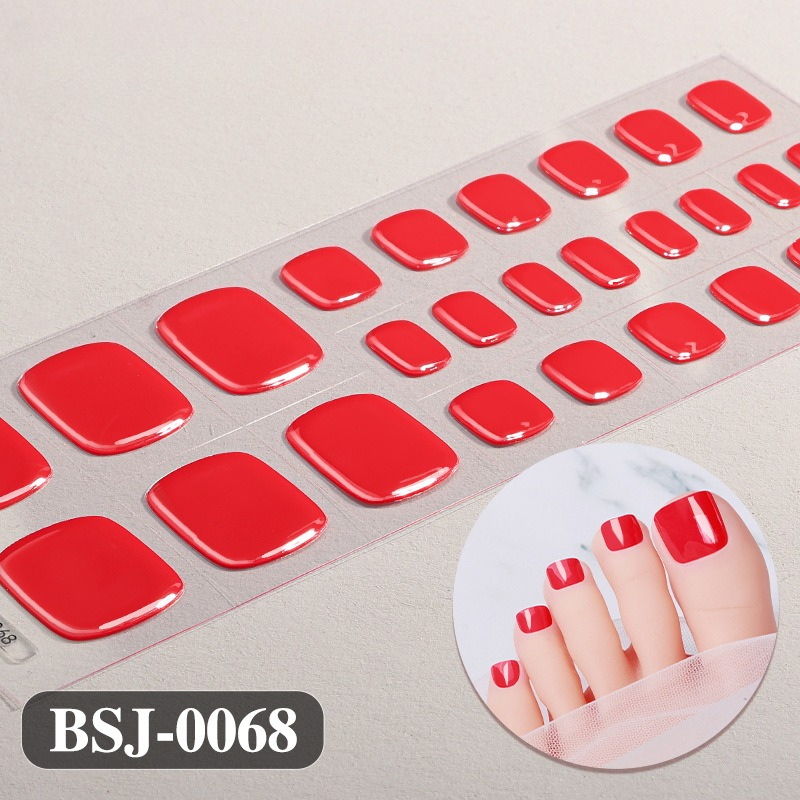 Pure Color Toe Gel Nail Sticke - Uv Lamp Nail Resin のレビューと価格