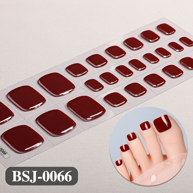 Pure Color Toe Gel Nail Sticke - Uv Lamp Nail Resin のレビューと価格