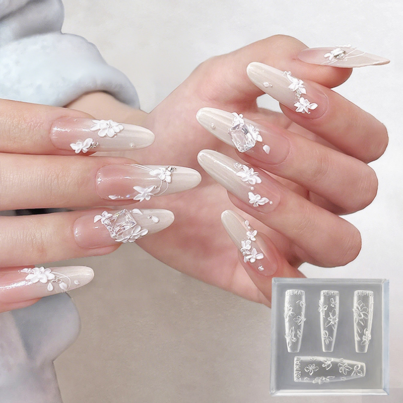 3D Flowers Nail Mold DIY Silic - Resin Art Templates Free のレビューと価格