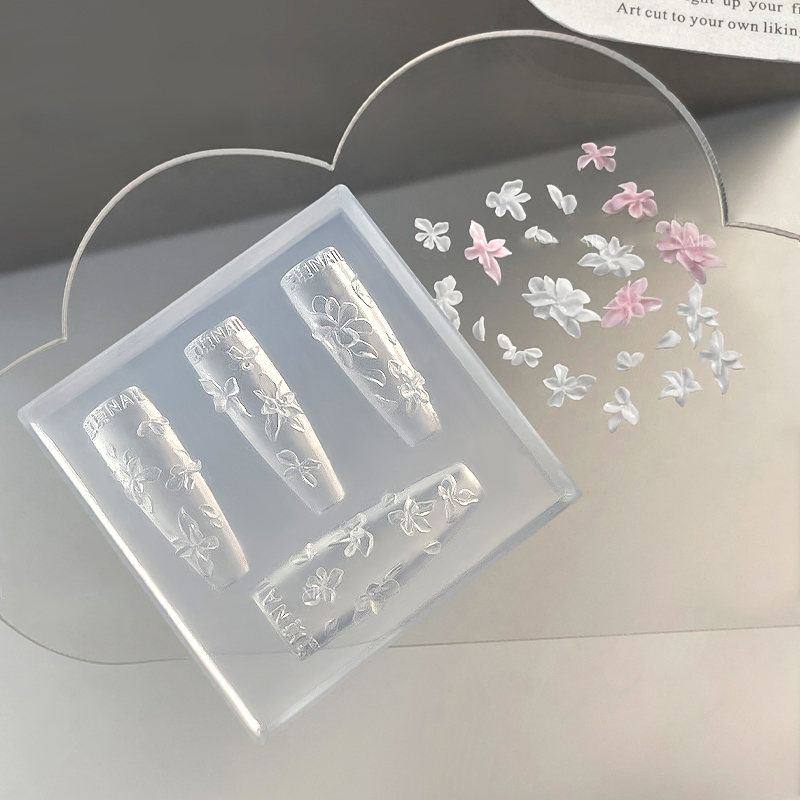 3D Flowers Nail Mold DIY Silic - Resin Art Templates Free のレビューと価格