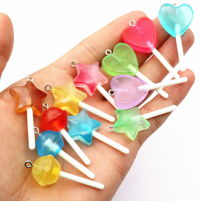10pcs Mixed Colors Resin Cute  - Resin Art With Flowers のレビューと価格