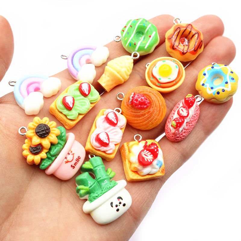 10pcs Mixed Colors Resin Cute  - Resin Art With Flowers のレビューと価格