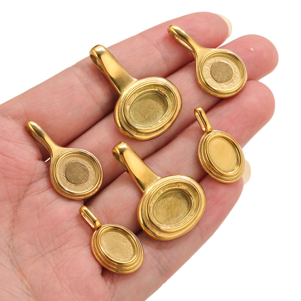 5pcs Stainless Steel Round Ova - Resin Art Materials のレビューと価格