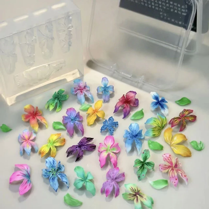 3D Flowers Nail Mold DIY Silic - Resin Art Templates Free のレビューと価格