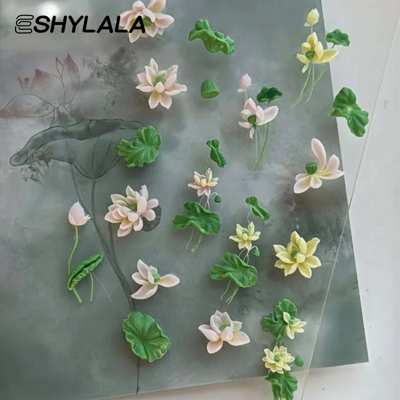 Flowers Series 3D Curved Nail  - Resin Art Templates Free のレビューと価格
