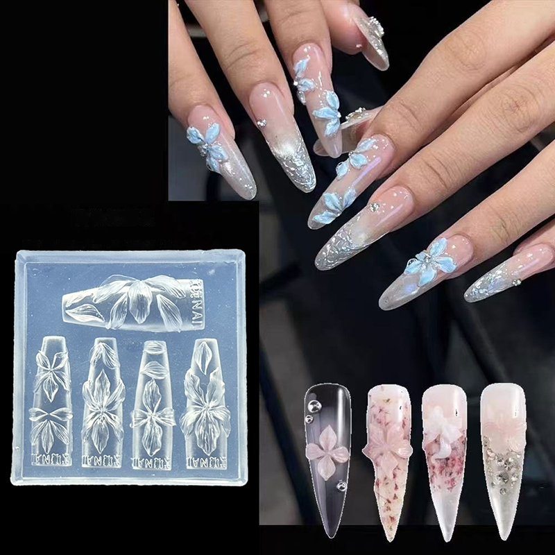 3D Flowers Nail Mold DIY Silic - Resin Art Templates Free のレビューと価格