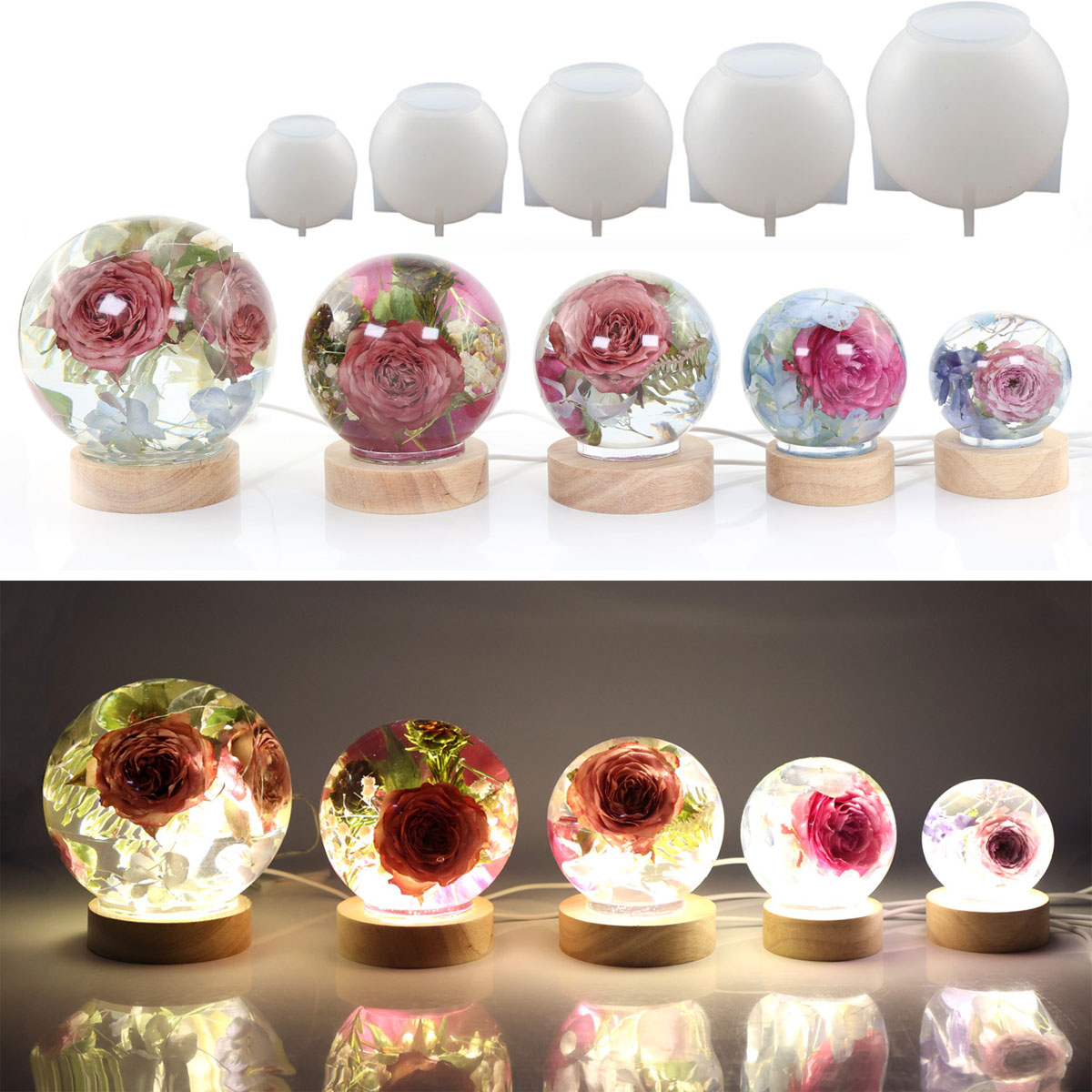 65-120mm Sphere Ball Silicone  - Resin Art Kit With Molds のレビューと価格