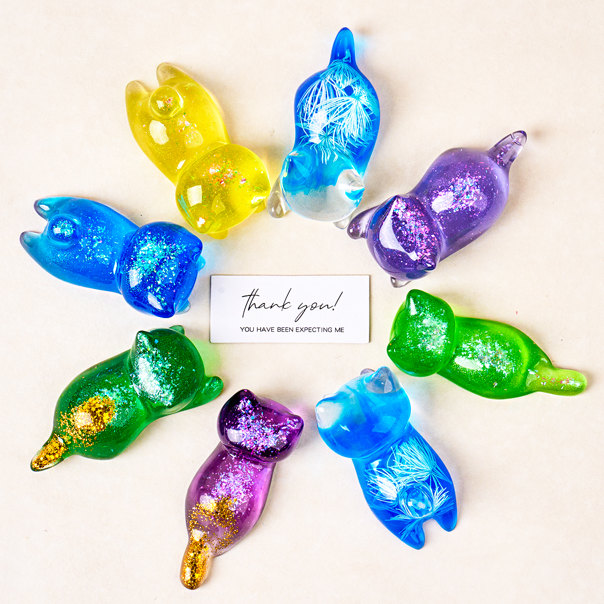 3D Cat Crystal Epoxy Resin Mol - Resin Art Mold のレビューと価格