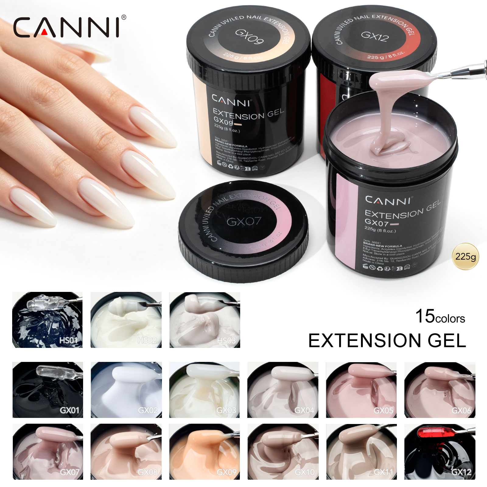 CANNI 225g Refillment Camoufla - Uv Lamp Nail Resin のレビューと価格