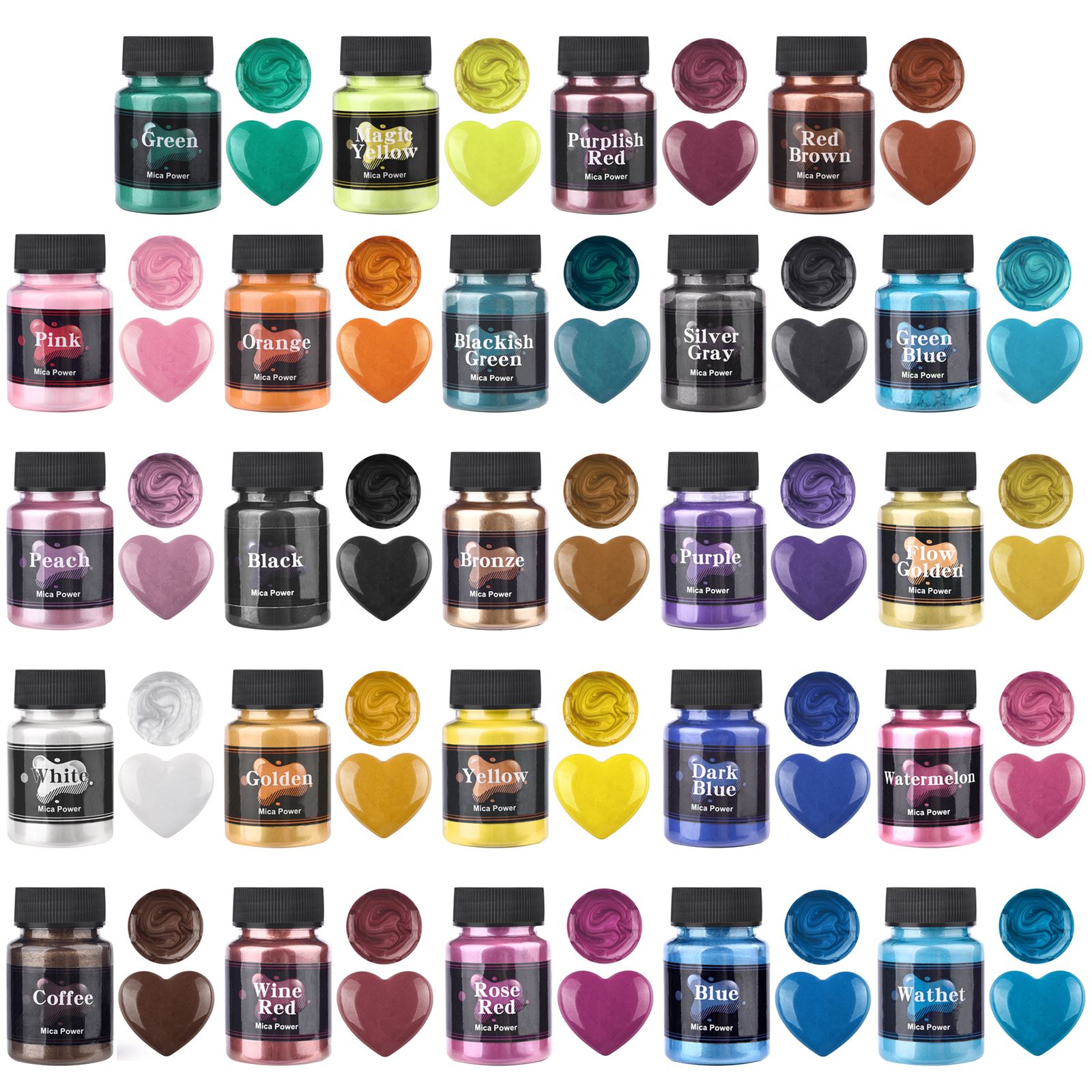 50ml 24 Colors Resin Pearl Pow - Resin Color Paste のレビューと価格