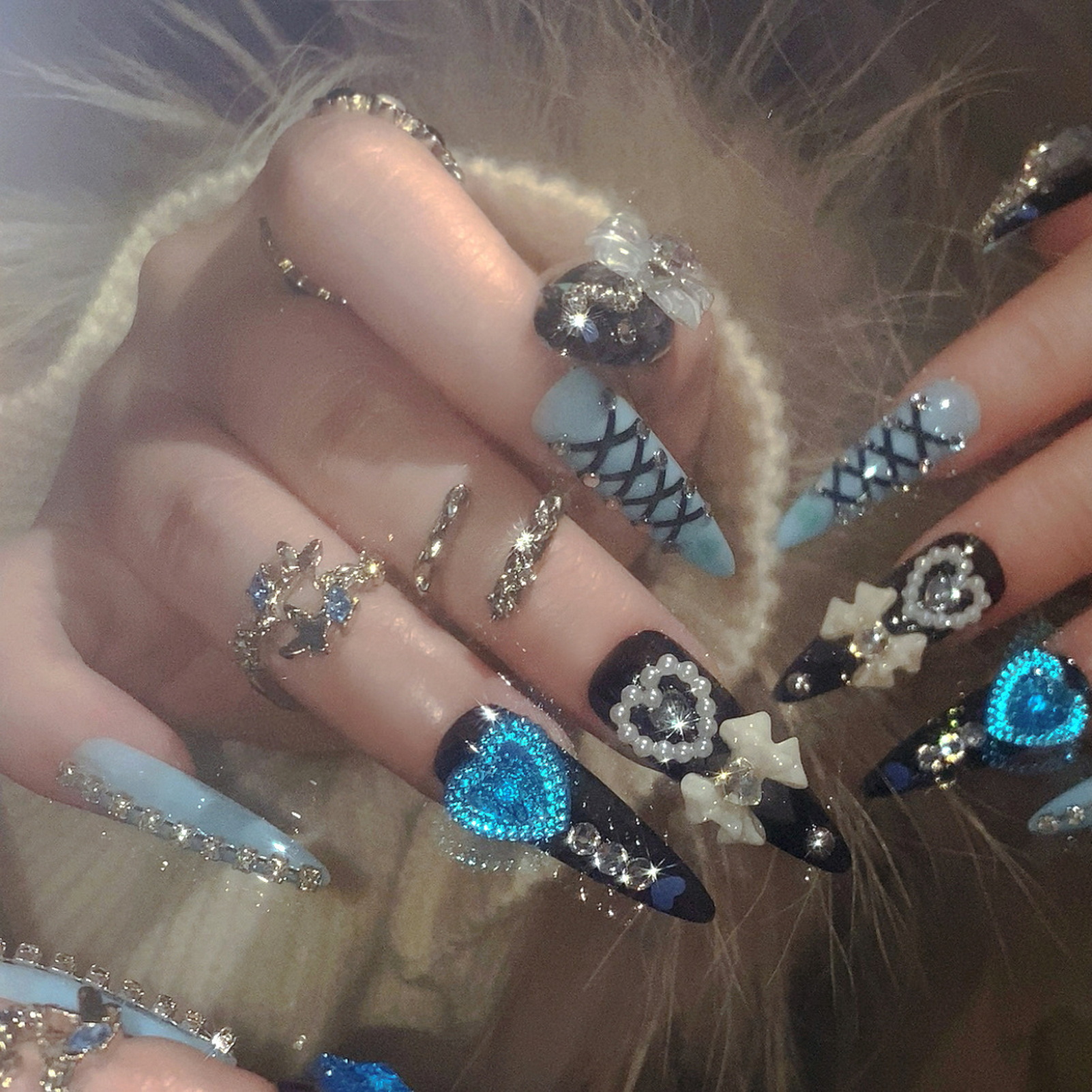24pcs 3D Bow Decor False Nails - Resin Art Materials のレビューと価格