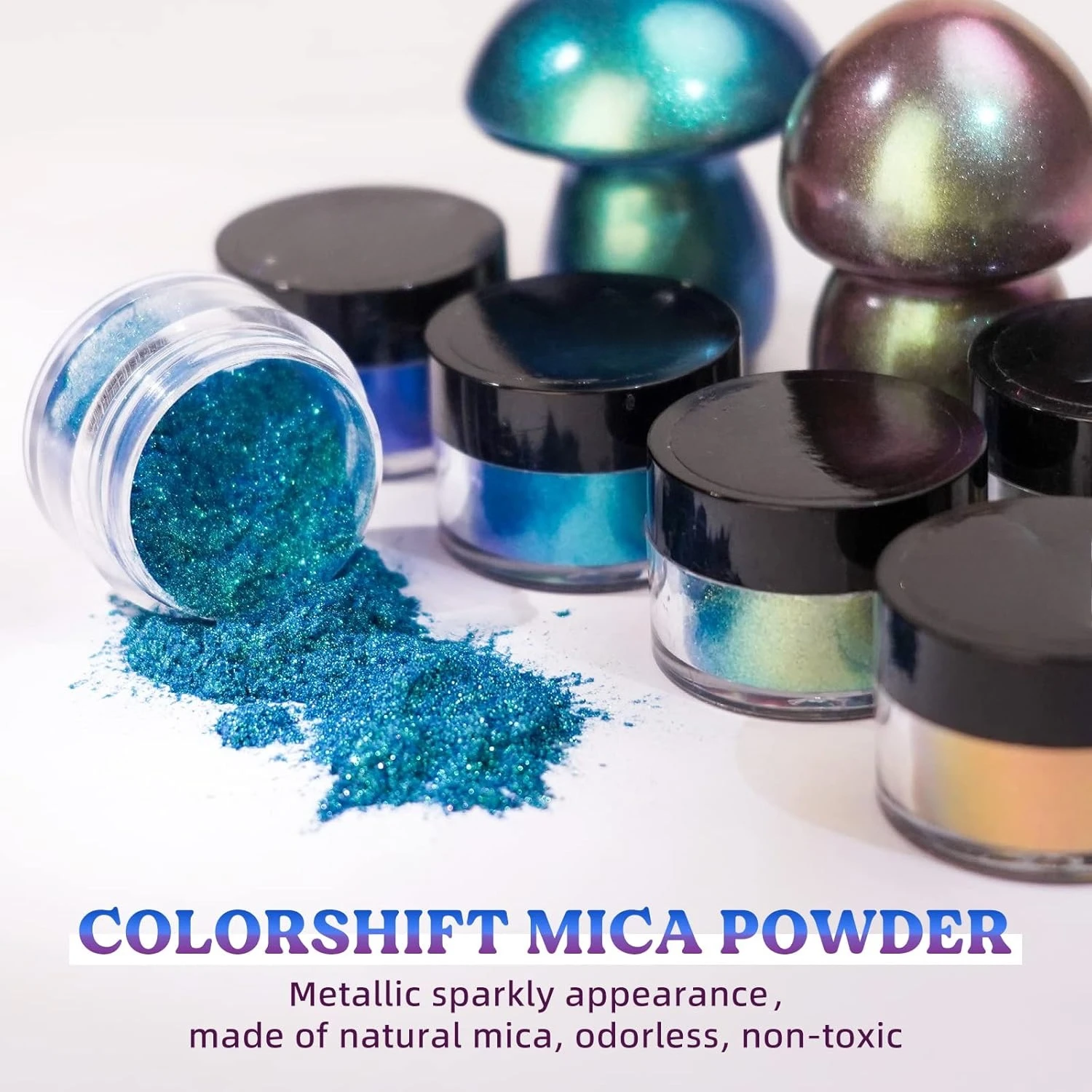 18-Color Chameleon Mica Powder - Resin Color Paste のレビューと価格