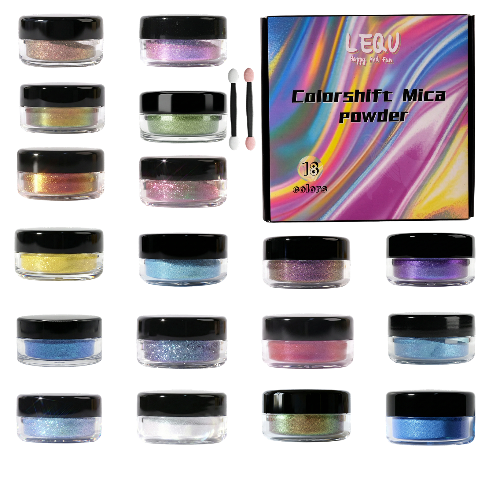 18-Color Chameleon Mica Powder - Resin Color Paste のレビューと価格