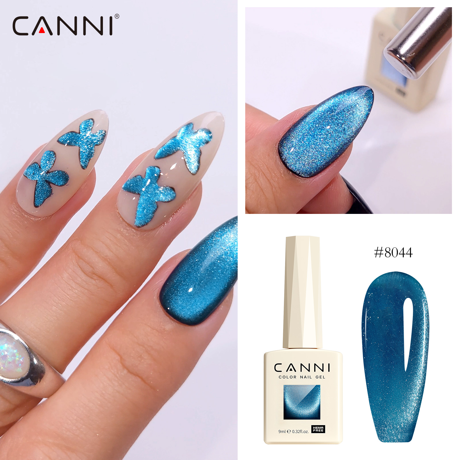 8pcs/kit 9ML CANNI Cat Eye Gel - Uv Lamp Nail Resin のレビューと価格
