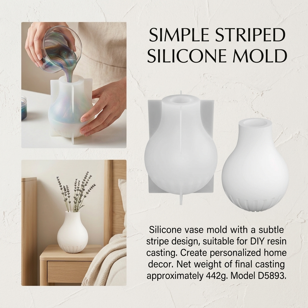 Silicone Vase Mold with Stripe - Resin Art Kit With Molds のレビューと価格