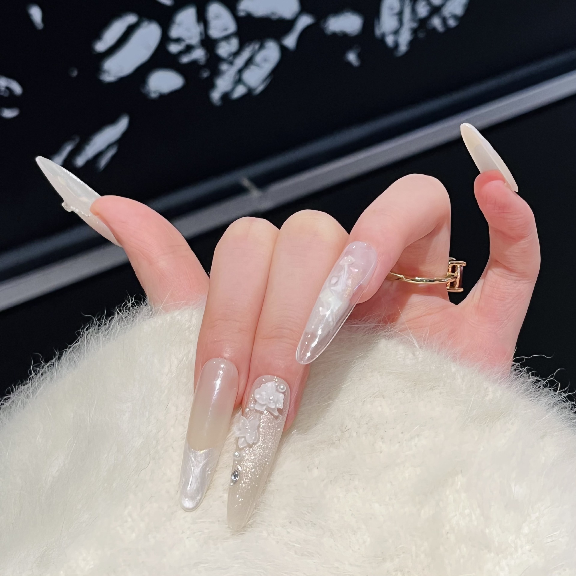 Press On Nails 10PCS Purple Fa - Resin Art Materials のレビューと価格