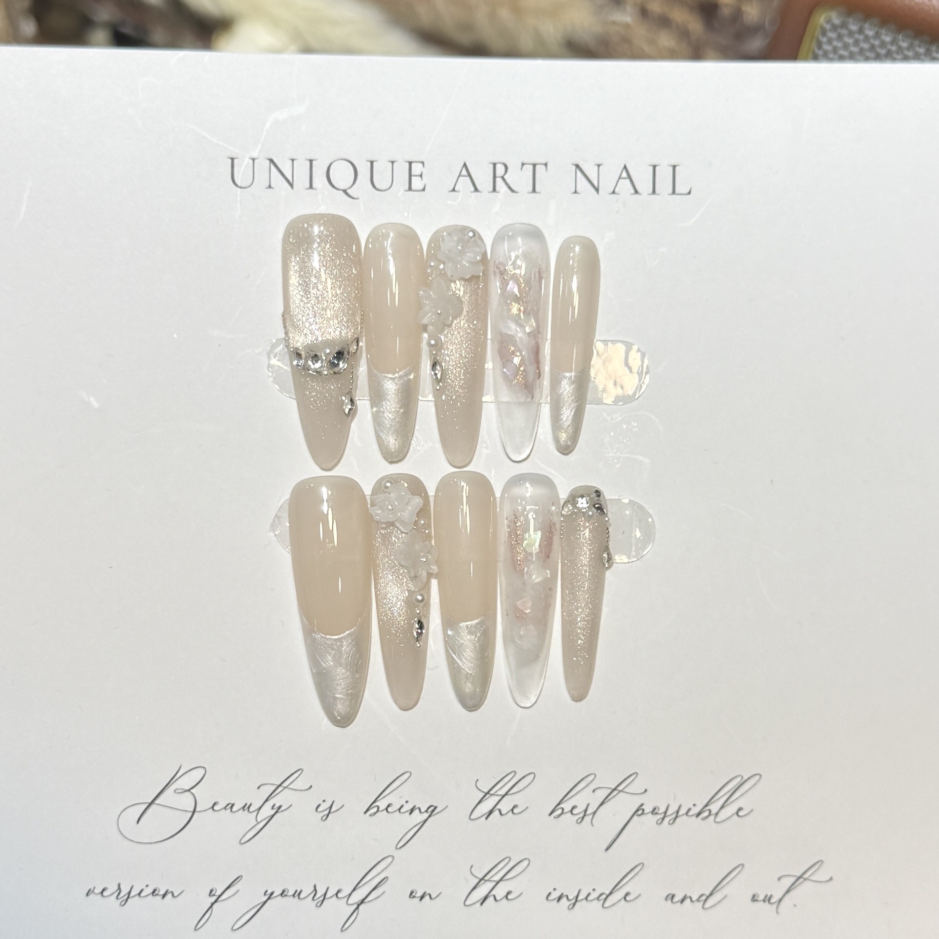 Press On Nails 10PCS Purple Fa - Resin Art Materials のレビューと価格