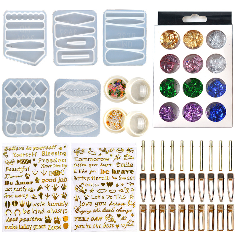 DIY Epoxy Resin Hair Clip Hair - Resin Art Letters のレビューと価格