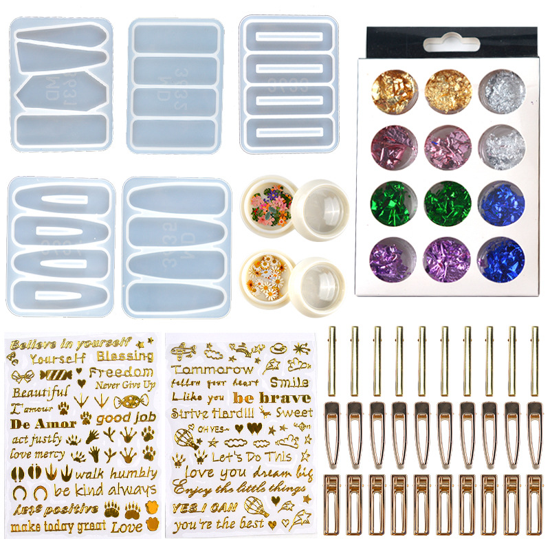 DIY Epoxy Resin Hair Clip Hair - Resin Art Letters のレビューと価格