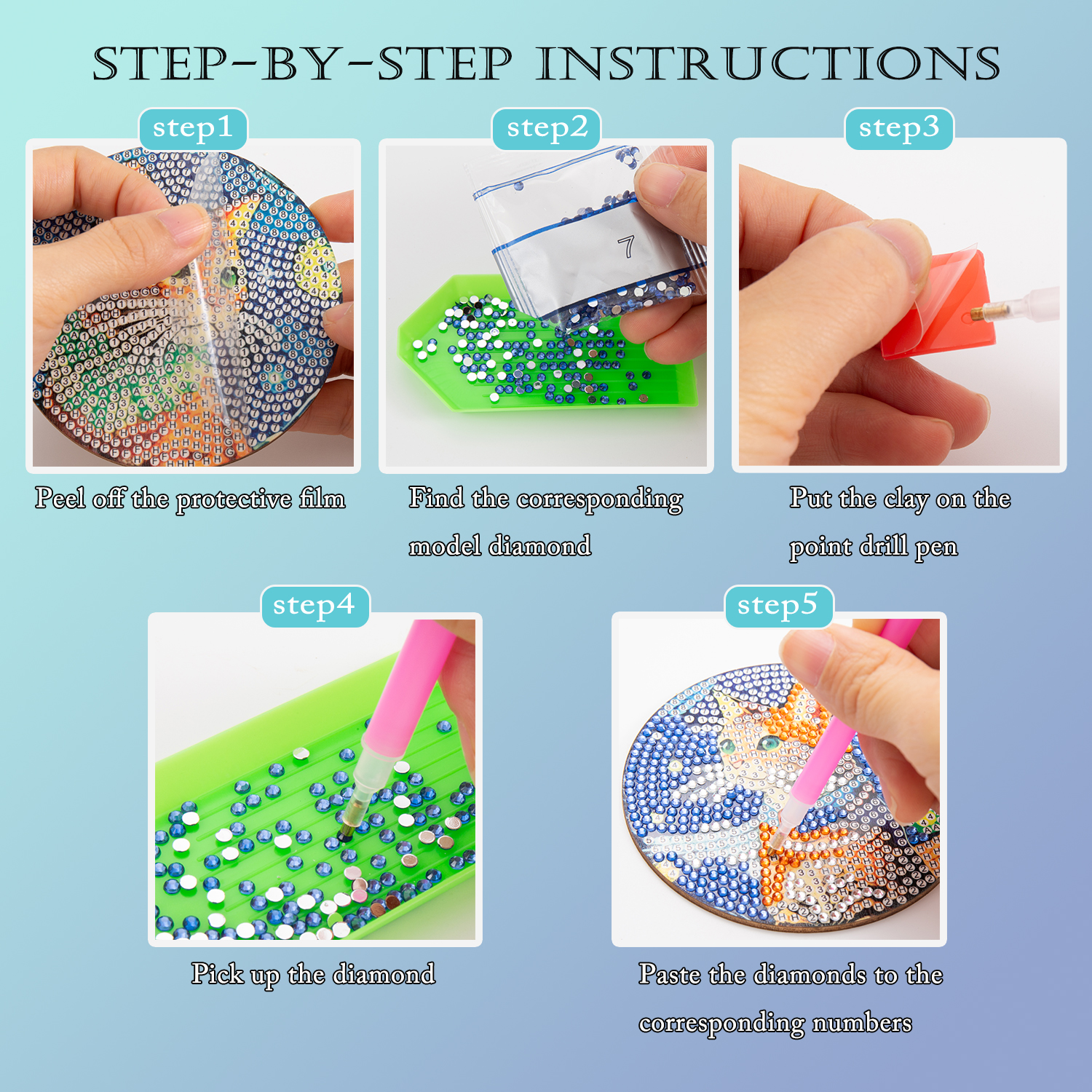 8 pieces/set of diamond painte - Resin Art Liquid のレビューと価格