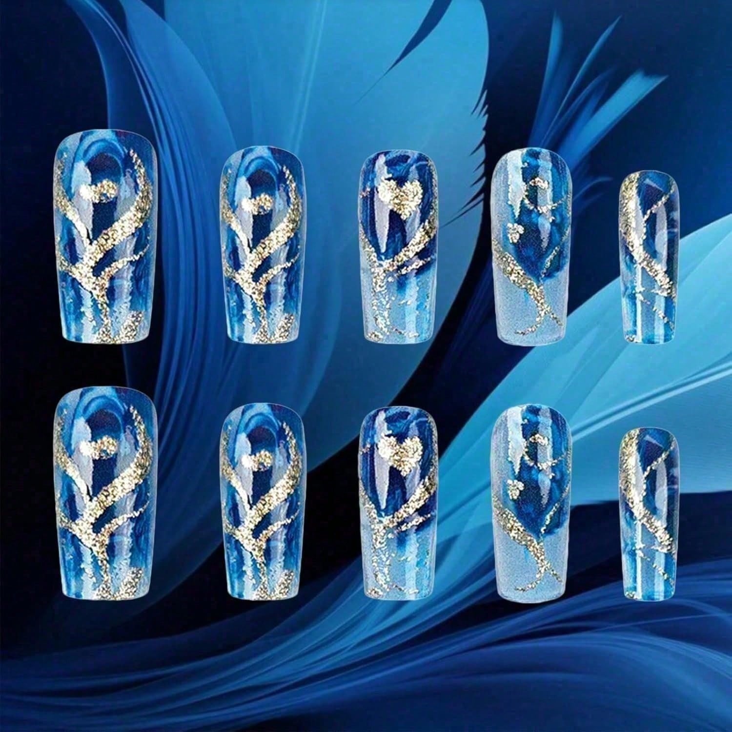 Gold Curve Sea Wave Press On N - Resin Color Paste のレビューと価格