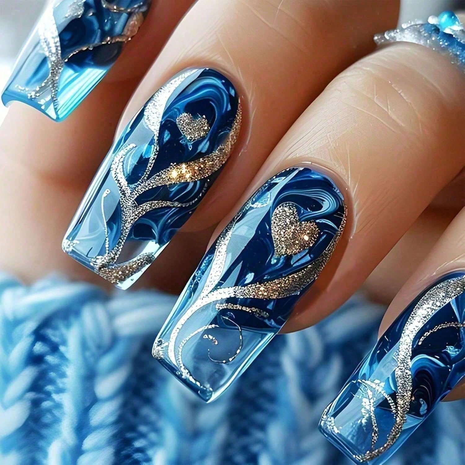 Gold Curve Sea Wave Press On N - Resin Color Paste のレビューと価格