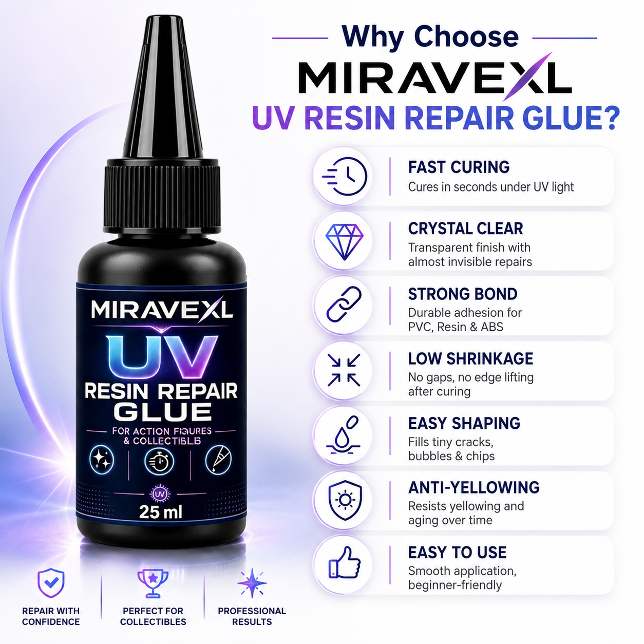 25g MIRAVEXL  UV Epoxy Resin G - Resin Art Letters のレビューと価格