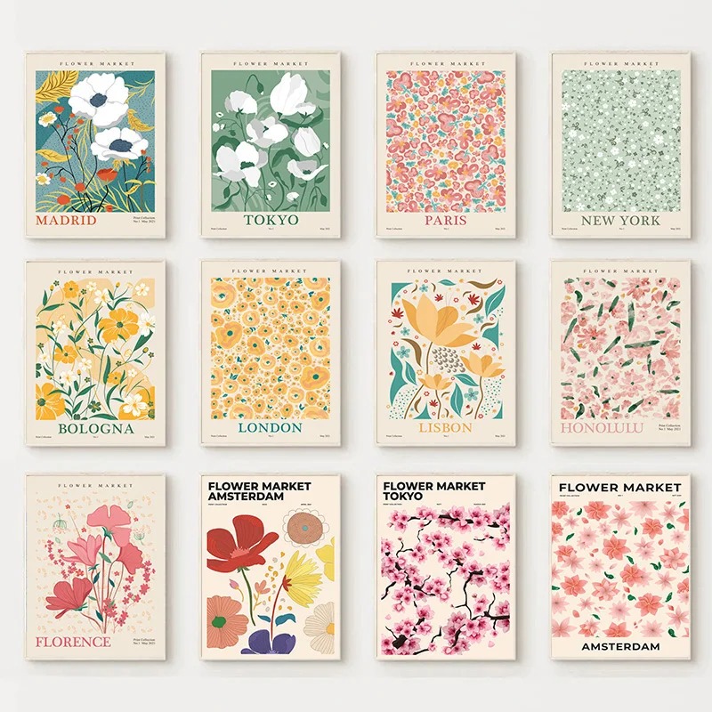 Flower Market Poster Printing  - Resin Art Name のレビューと価格