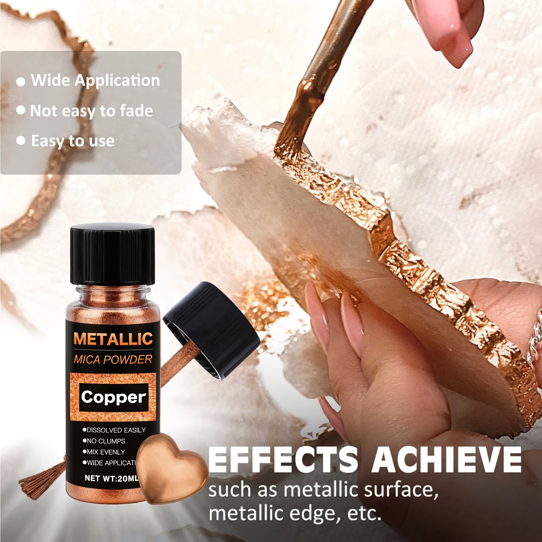 Metallic Mica Powder, Brushed  - Resin Color Paste のレビューと価格