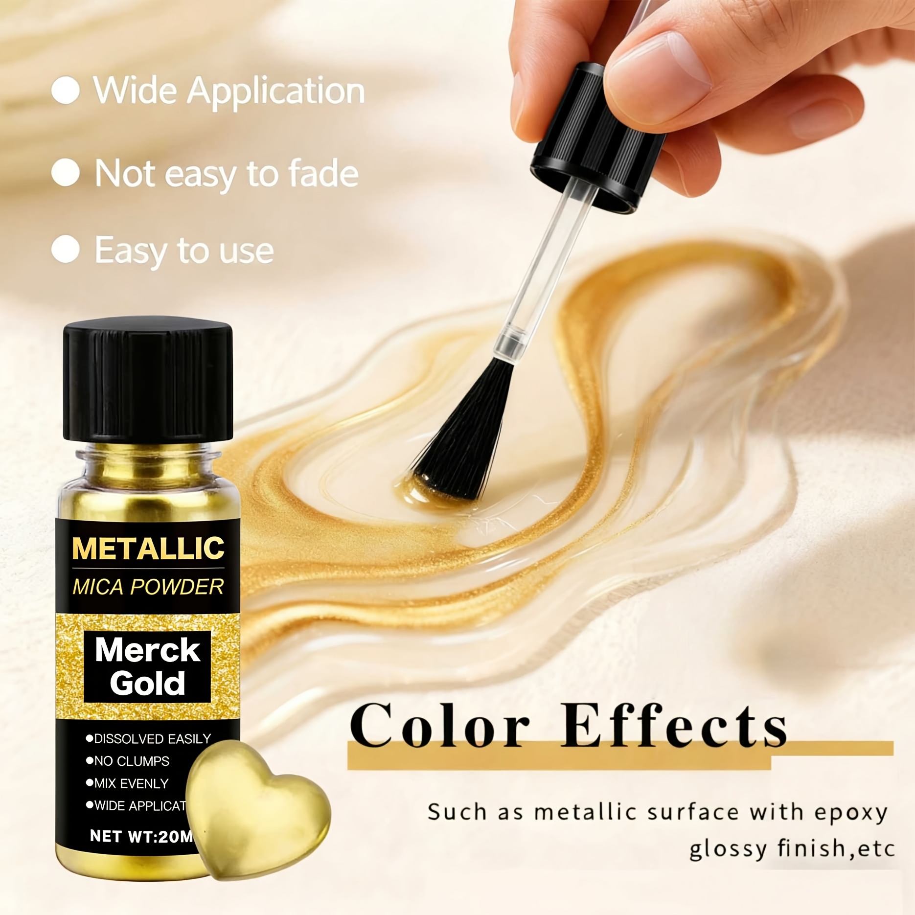 Metallic Mica Powder, Brushed  - Resin Color Paste のレビューと価格