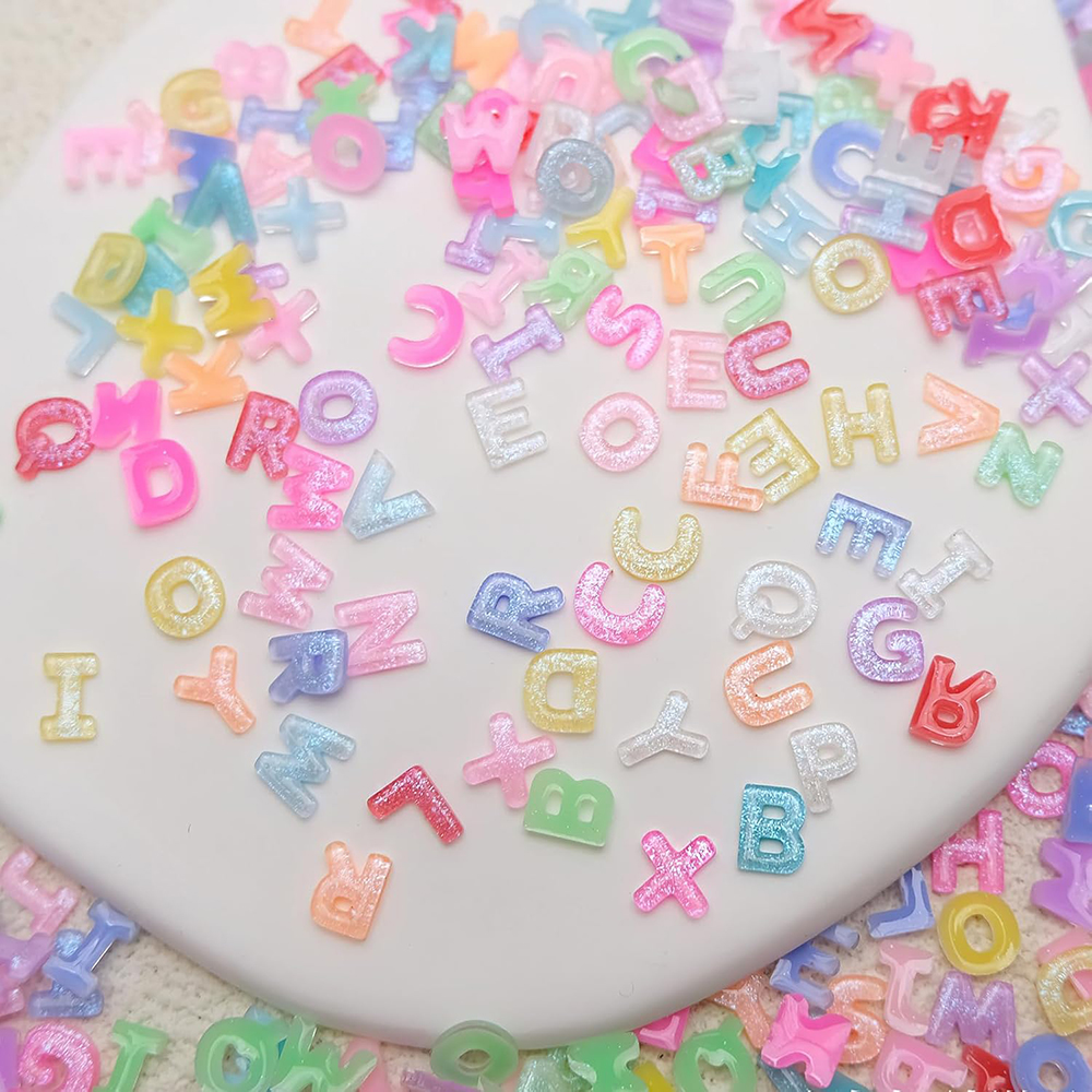 100pcs Mix Letter Nail Art Cha - Resin Art Name のレビューと価格
