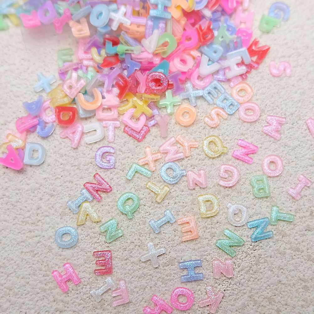 100pcs Mix Letter Nail Art Cha - Resin Art Name のレビューと価格