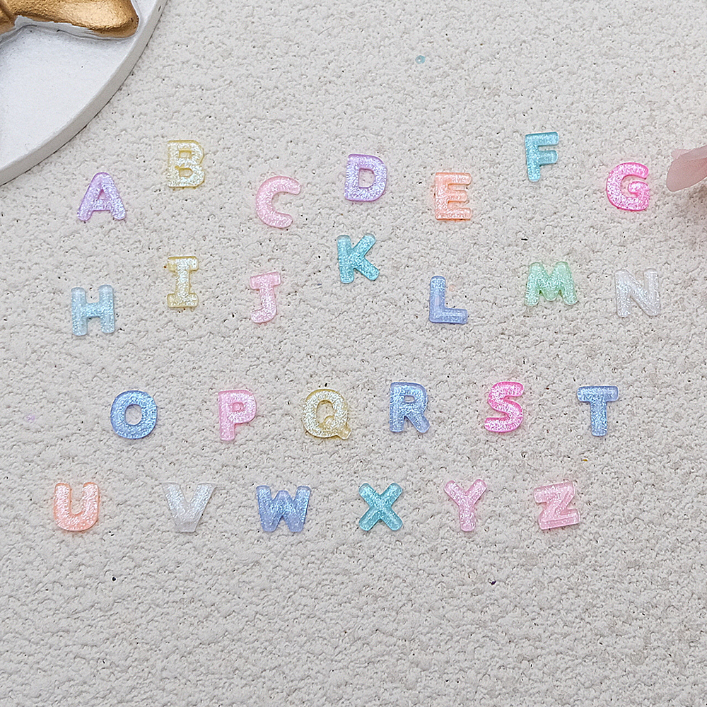 100pcs Mix Letter Nail Art Cha - Resin Art Name のレビューと価格