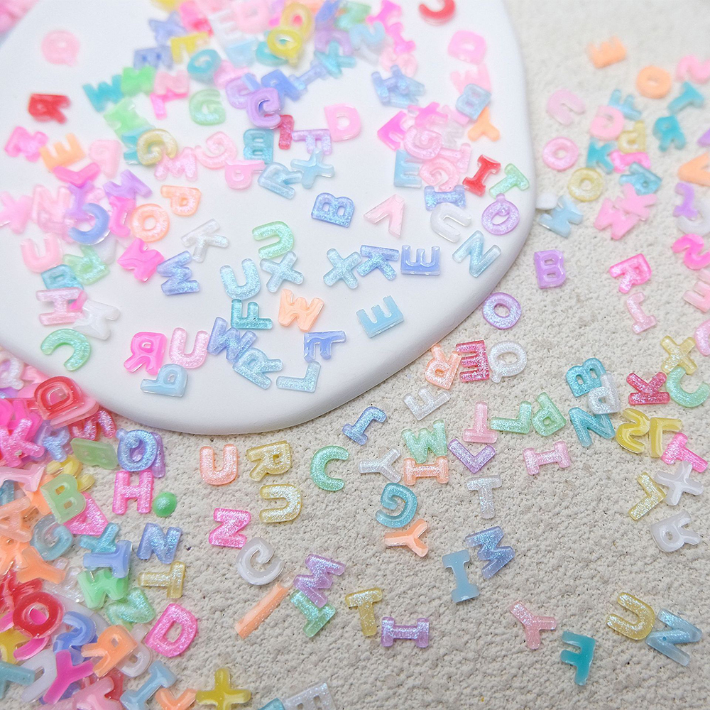 100pcs Mix Letter Nail Art Cha - Resin Art Name のレビューと価格
