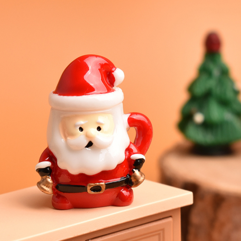 Mini Santa Teacup Ornament - R - Resin Art Decor のレビューと価格