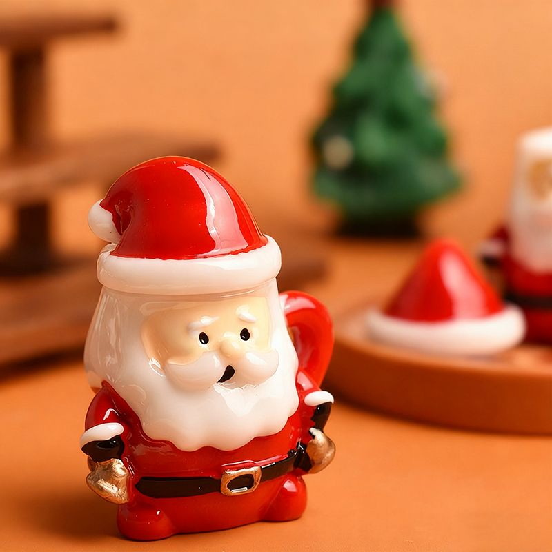 Mini Santa Teacup Ornament - R - Resin Art Decor のレビューと価格