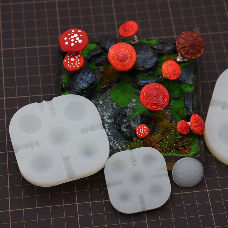 2pcs/set Mini Mushroom Silicon - Resin Art Mold のレビューと価格