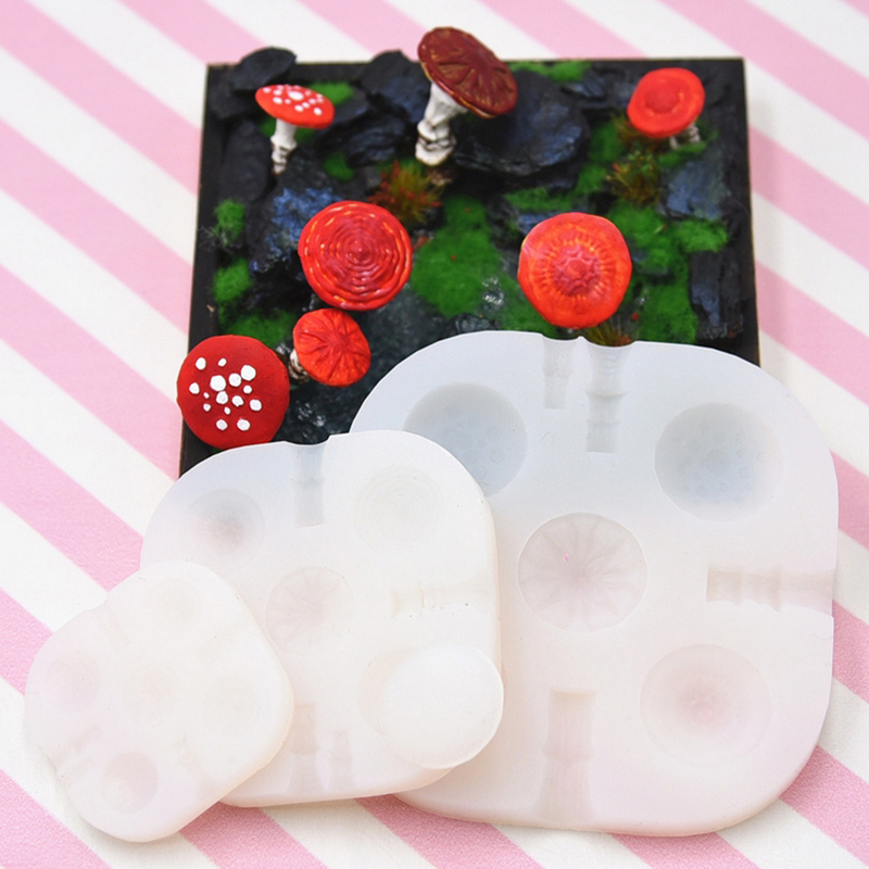 2pcs/set Mini Mushroom Silicon - Resin Art Mold のレビューと価格