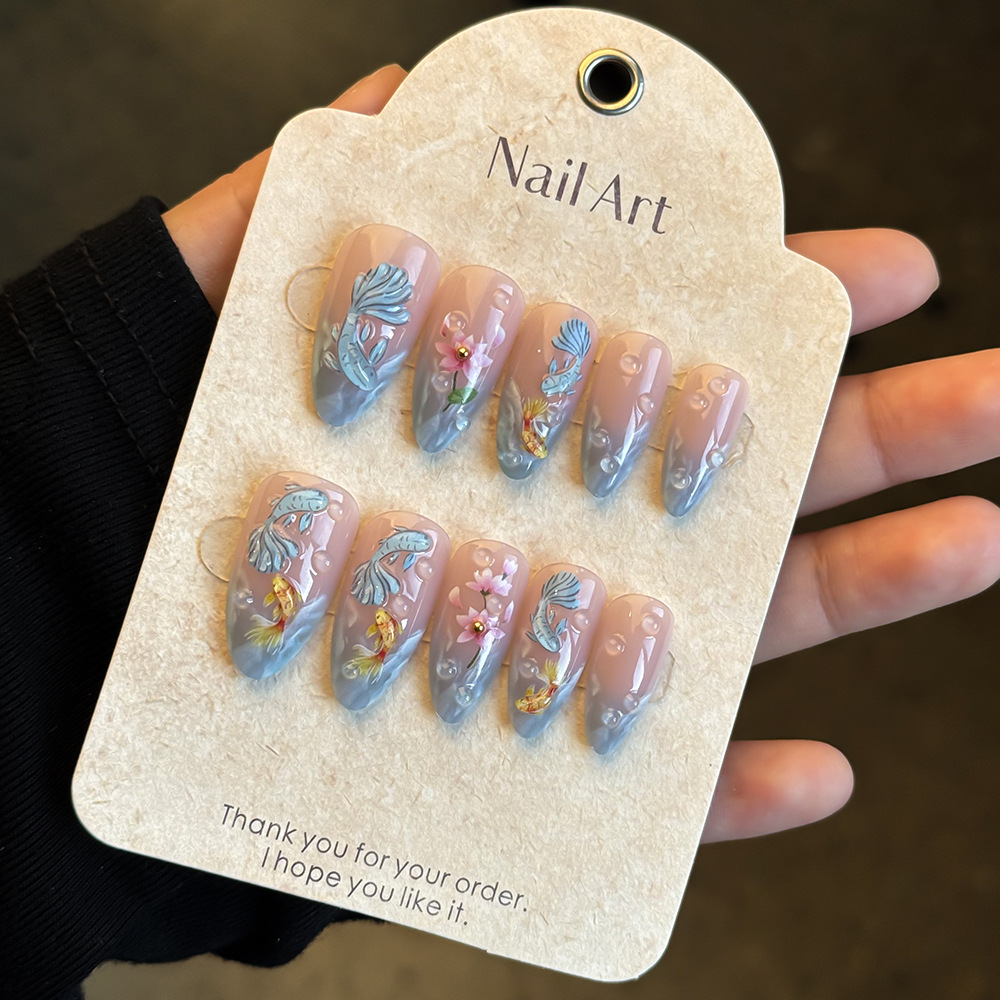 24pcs hot selling koi nail art - Resin Art With Flowers のレビューと価格