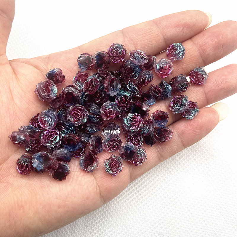 30pcs 13mm High Quality Glitte - Resin Art With Flowers のレビューと価格